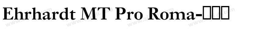 Ehrhardt MT Pro Roma字体转换